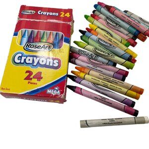 RoseArt 23 Count Crayons Retro Retired Featuring Retired Dandelion Color
